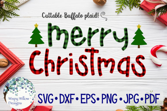Merry Christmas Plaid: A Festive Addition for Crafts and Graphics