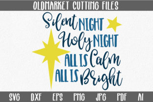 Silent Night Cut File - Perfect for Christmas Crafts and Graphics